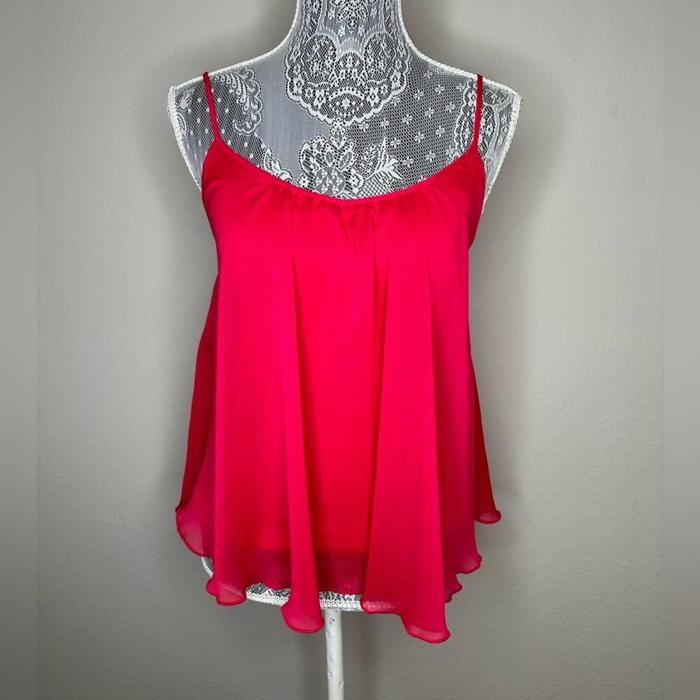 EXPRESS Womens Spaghetti Strap Flowy Swing Camisole Tank Bright Magenta Size XS - Picture 3 of 10